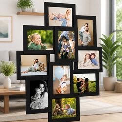 Stylish Black Collage Photo Frame Set of 10
