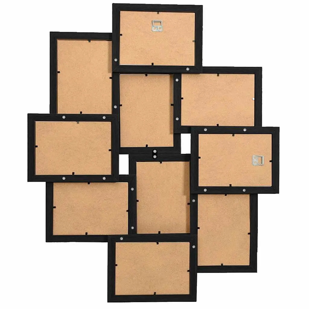 Collage Photo Frame PS MDF 13x18 cm Black 10 Piece Wall Display Picture Gallery Decor
