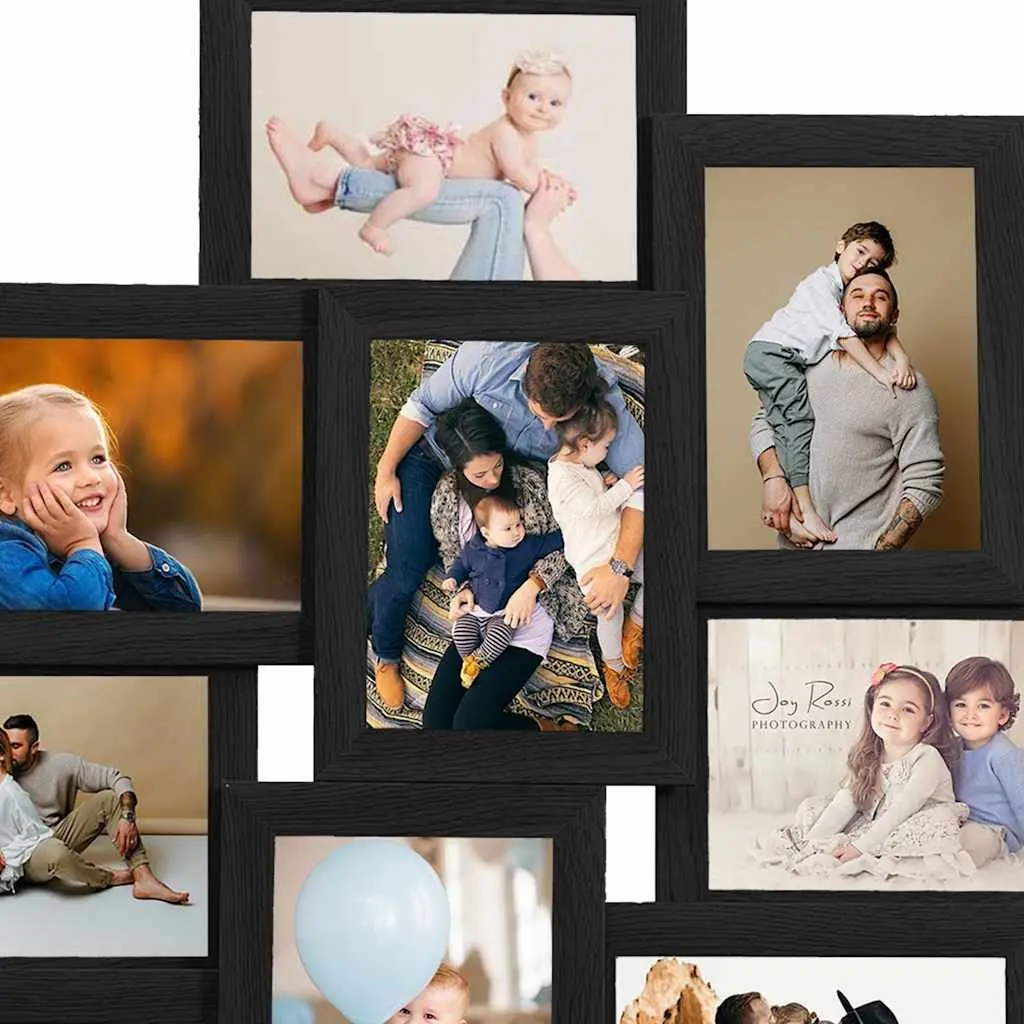 Collage Photo Frame PS MDF 13x18 cm Black 10 Piece Wall Display Picture Gallery Decor