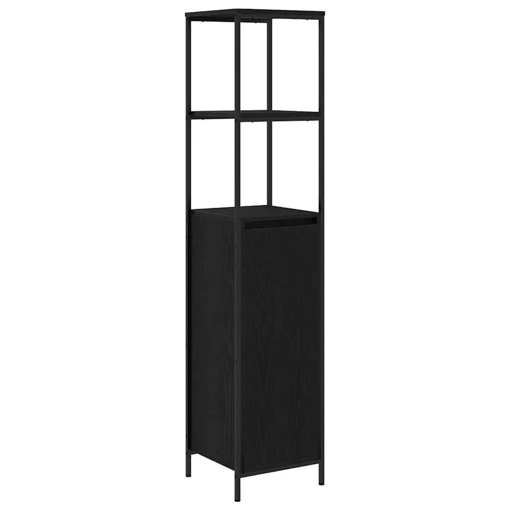Black Oak Bathroom Vanity Unit 3 Piece Storage Set