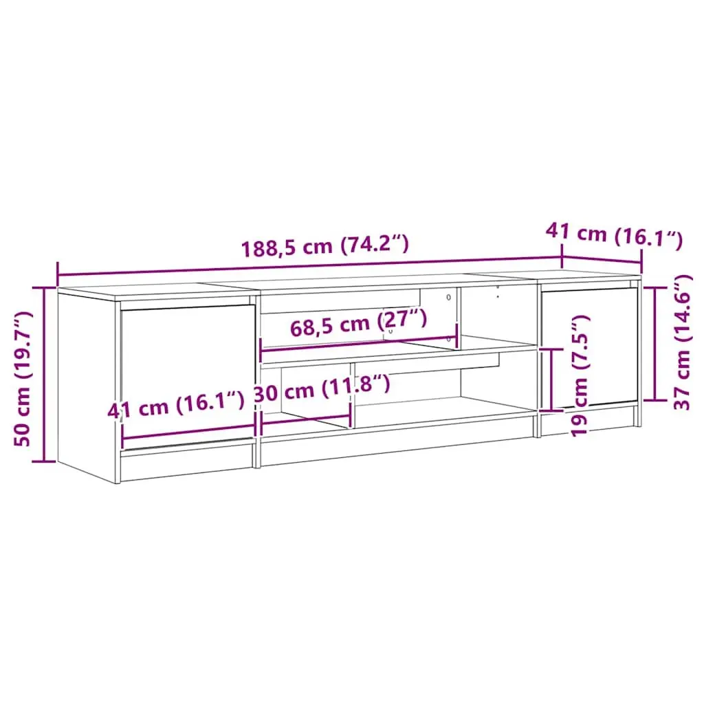 White TV Cabinet with Ample Storage Space