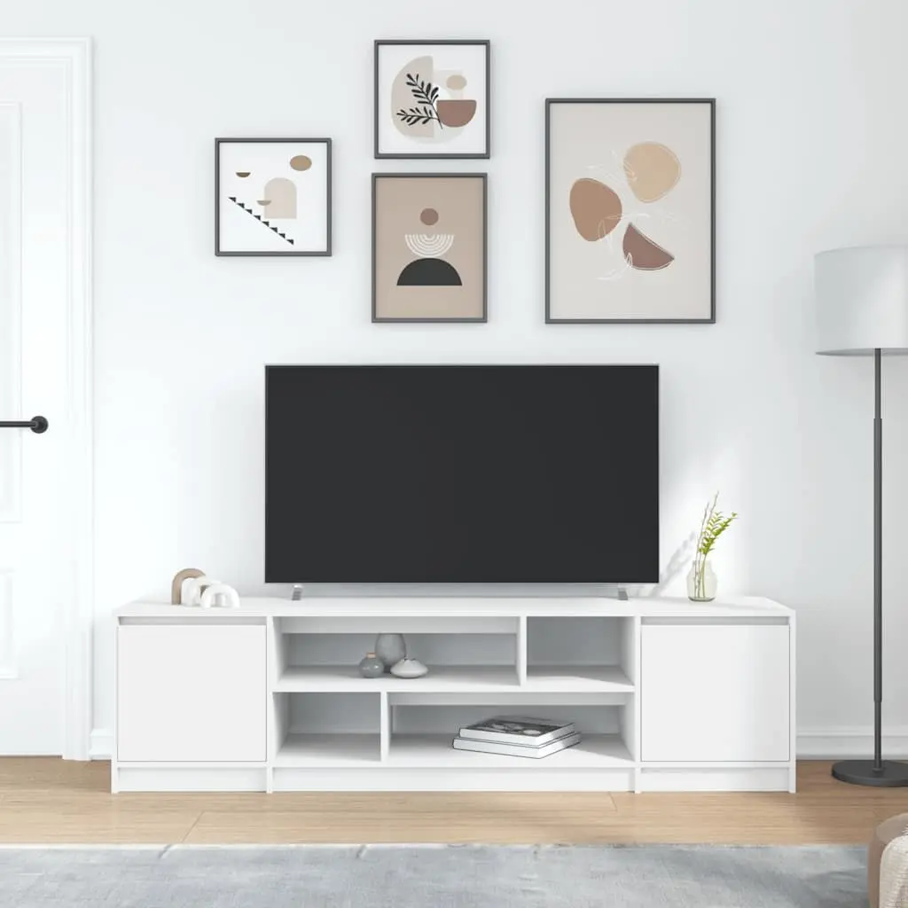 White TV Cabinet with Ample Storage Space