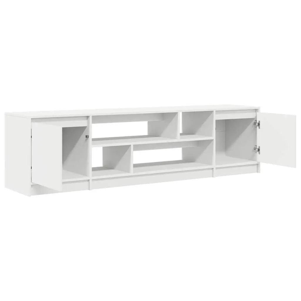 White TV Cabinet with Ample Storage Space