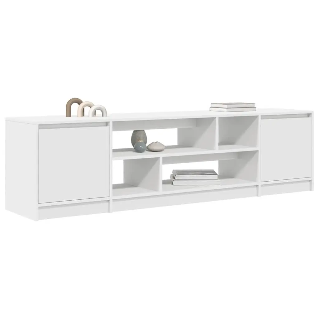 White TV Cabinet with Ample Storage Space