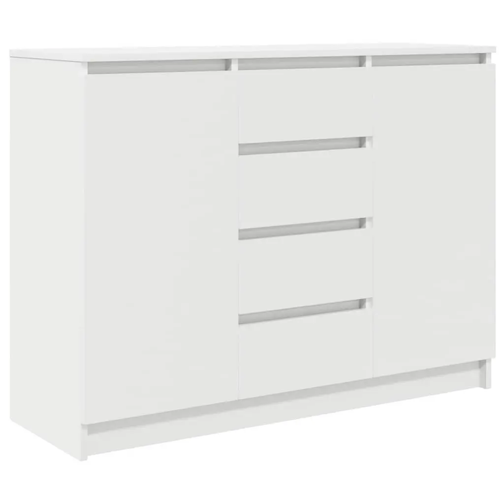 Engineered Wood White Sideboard with Ample Storage