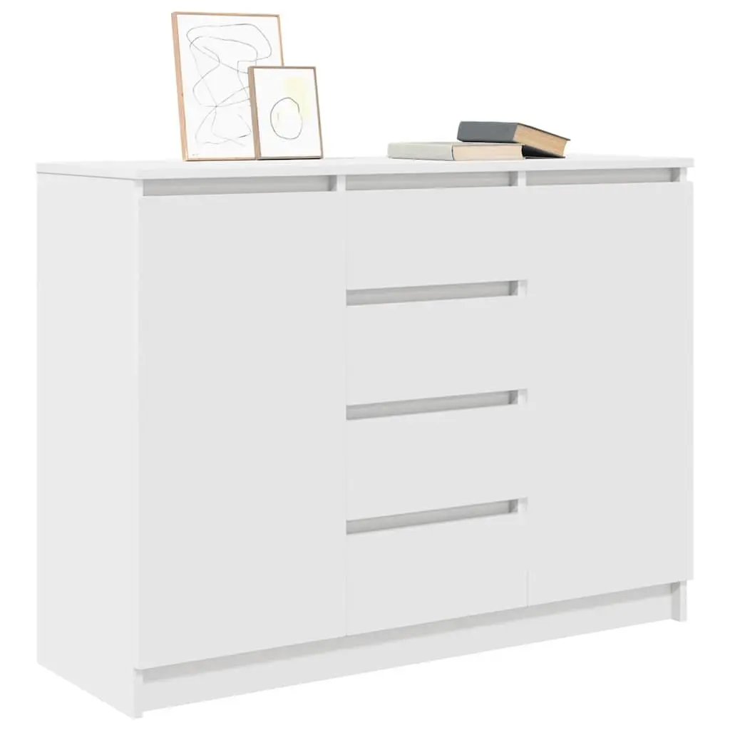 Engineered Wood White Sideboard with Ample Storage