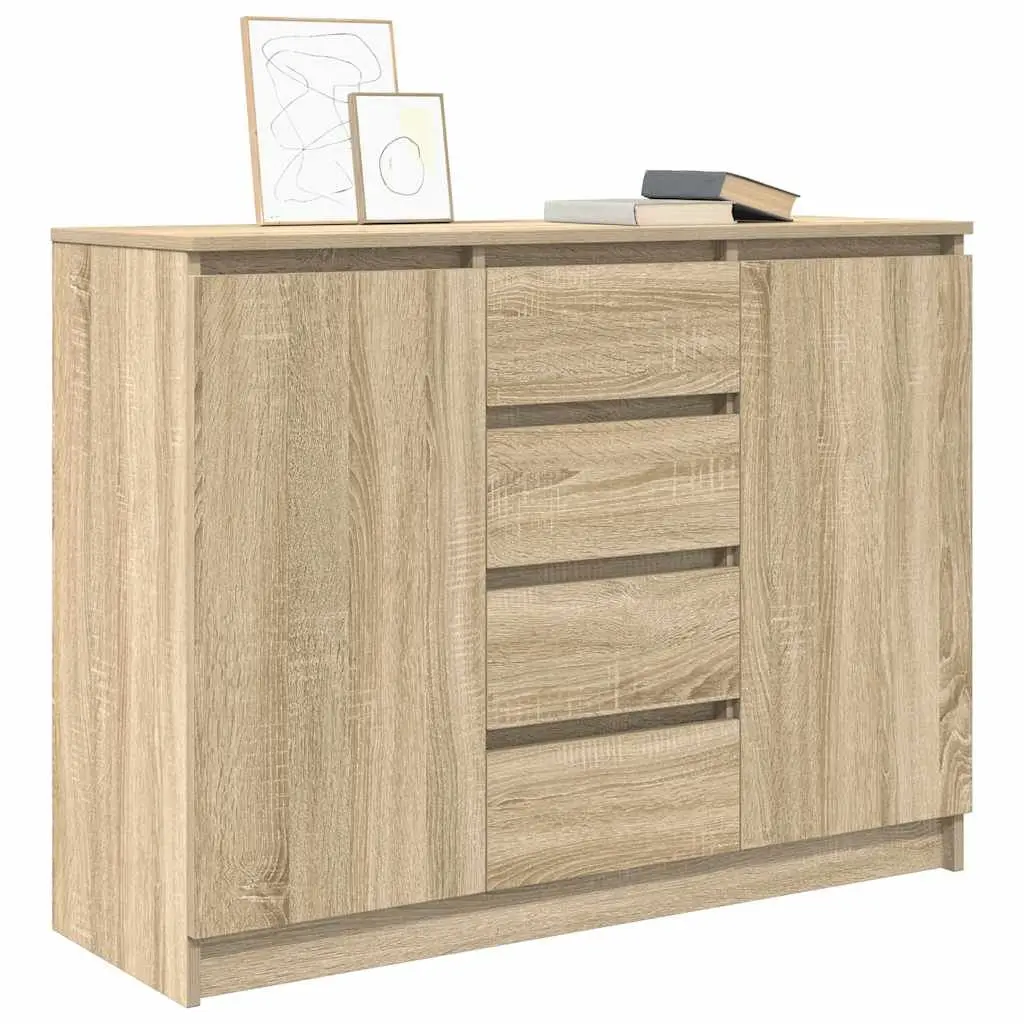 Sideboard Engineered Wood 100.5 x 35 x 76 cm Brown Sonoma Oak