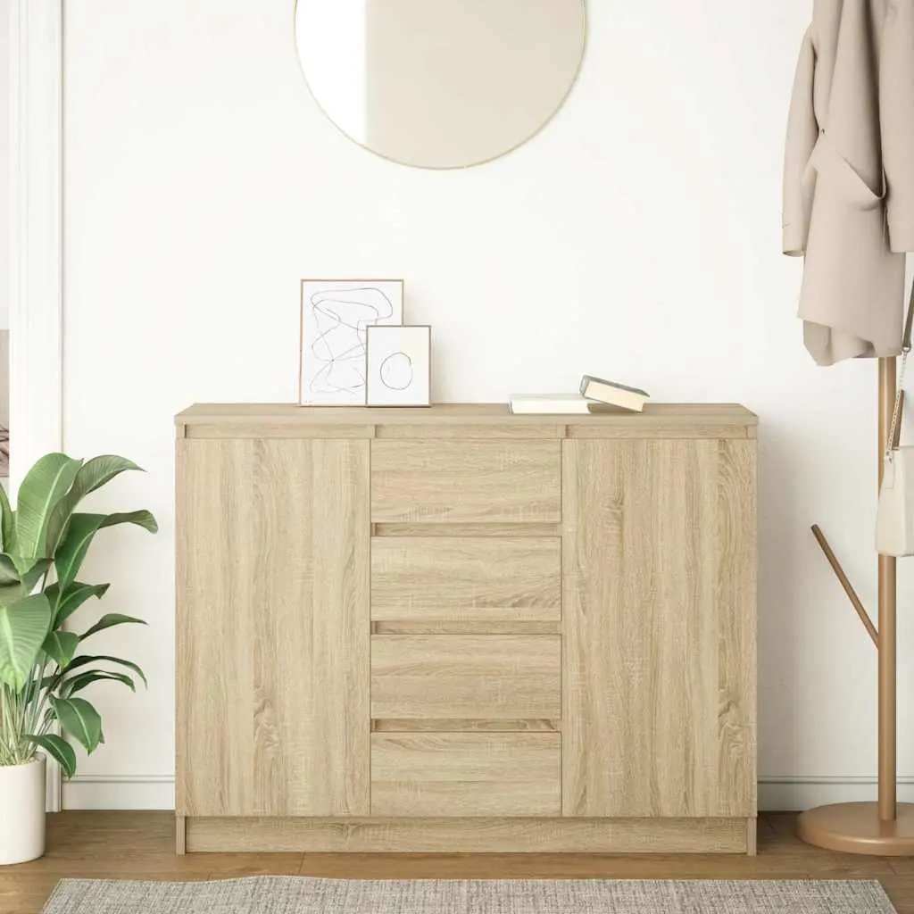 Sideboard Engineered Wood 100.5 x 35 x 76 cm Brown Sonoma Oak