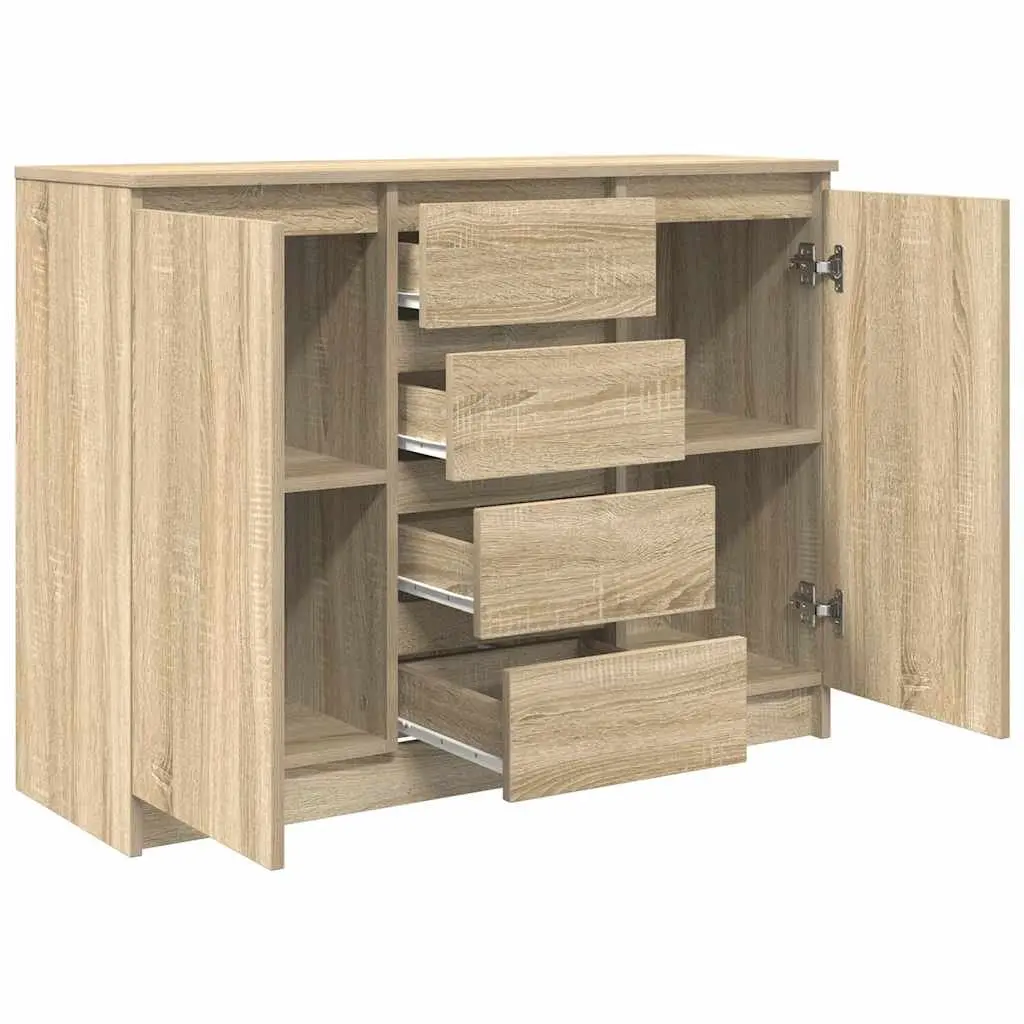 Sideboard Engineered Wood 100.5 x 35 x 76 cm Brown Sonoma Oak