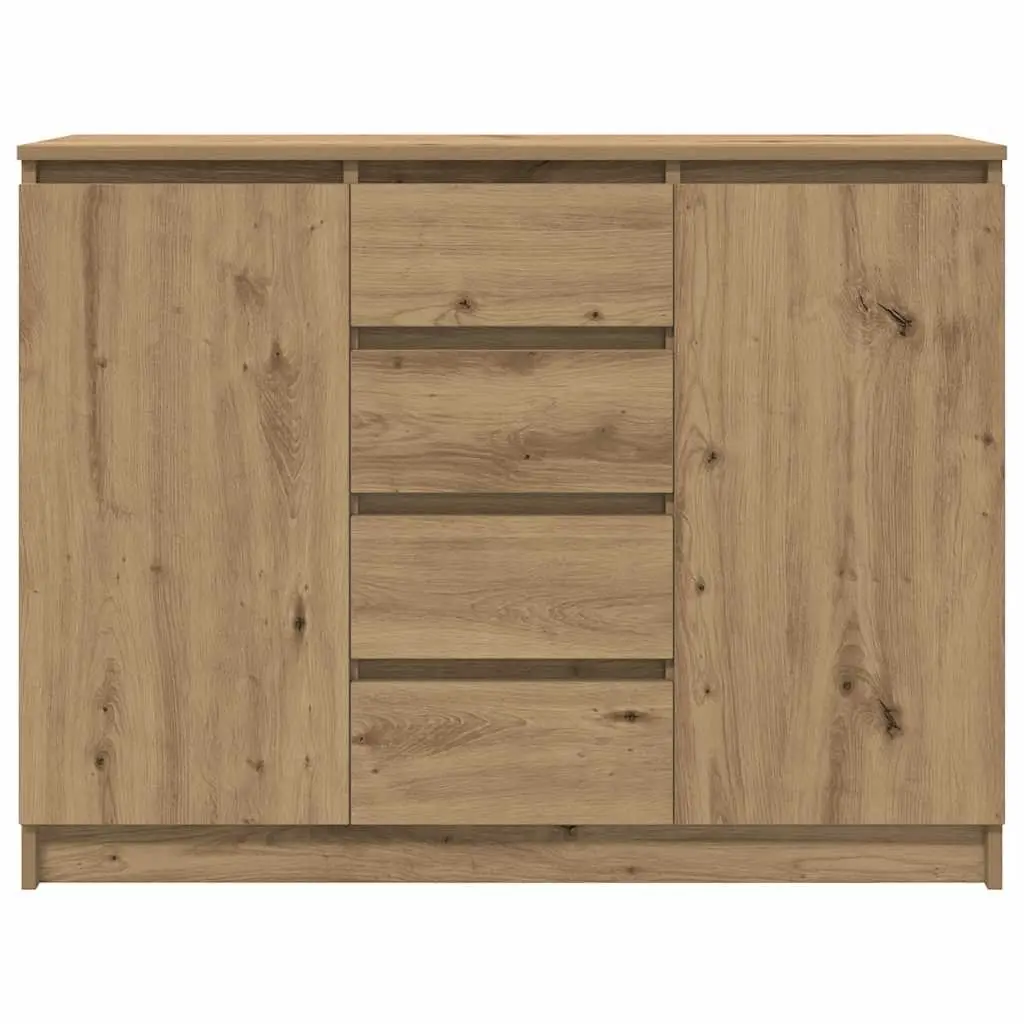 Sideboard Storage Cabinet Engineered Wood 100.5cm x 35cm x 76cm Brown