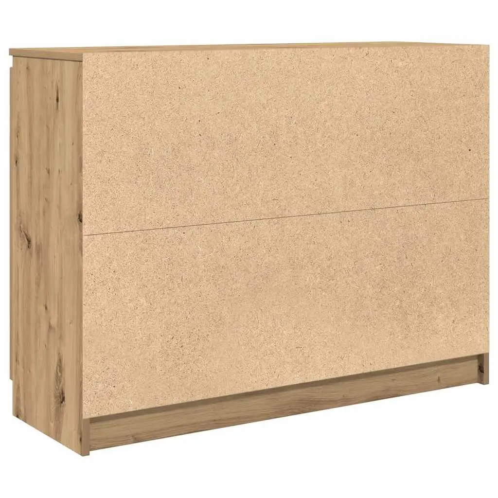 Sideboard Storage Cabinet Engineered Wood 100.5cm x 35cm x 76cm Brown