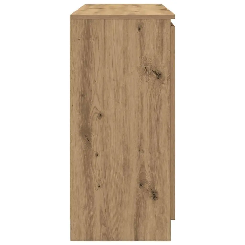 Sideboard Storage Cabinet Engineered Wood 100.5cm x 35cm x 76cm Brown