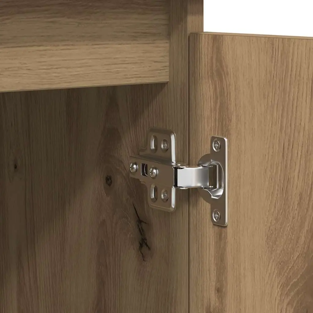 Sideboard Storage Cabinet Engineered Wood 100.5cm x 35cm x 76cm Brown