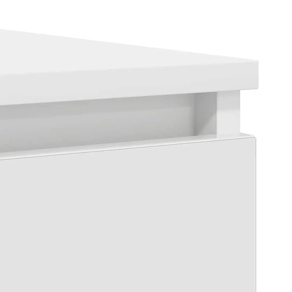White Sideboard with Drawers and Shelves