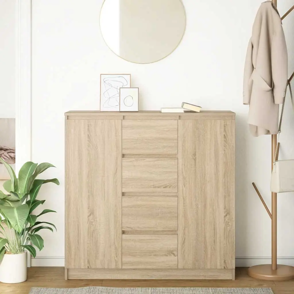 Brown Storage Sideboard with Drawers and Doors