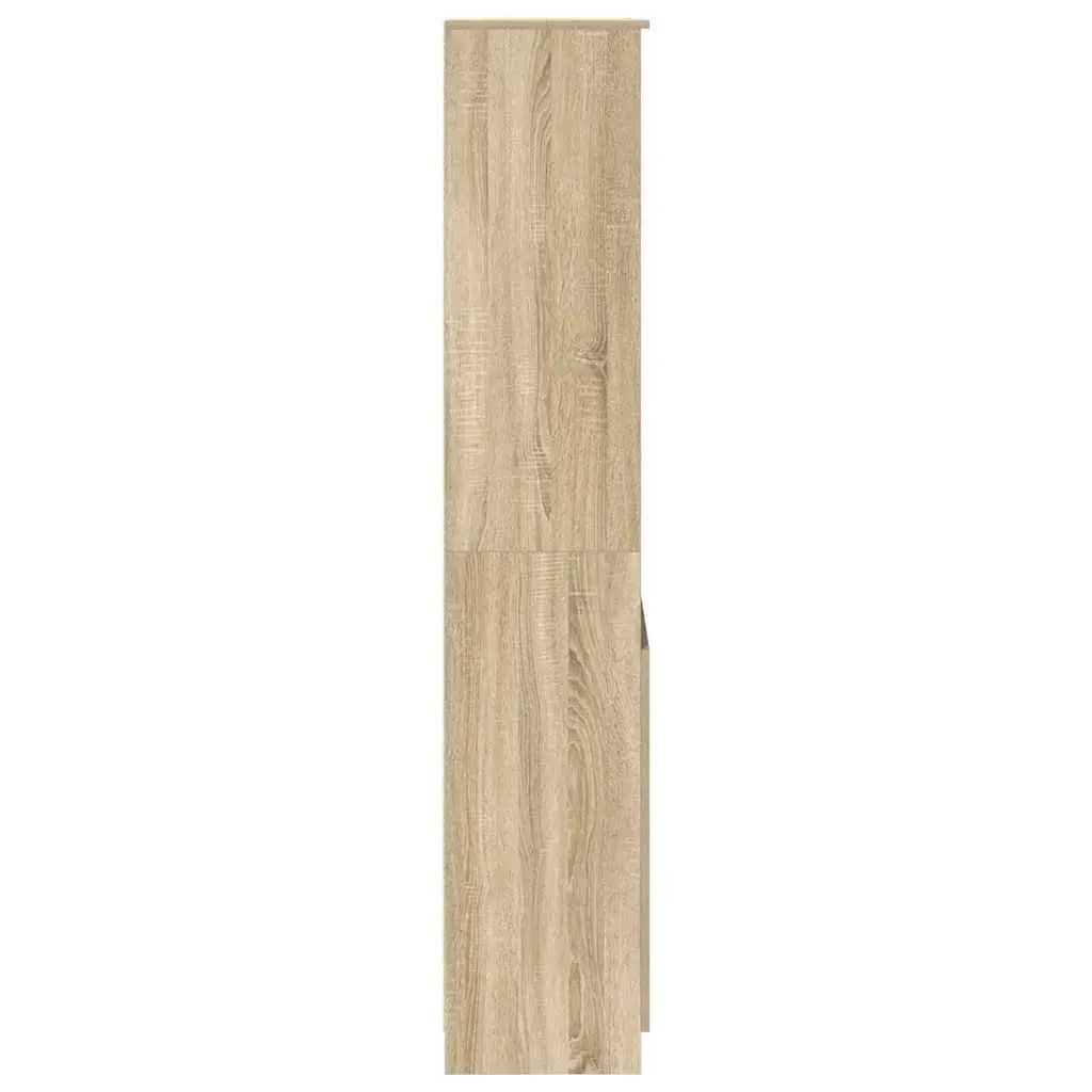 Highboard Storage Cabinet in Brown Engineered Wood