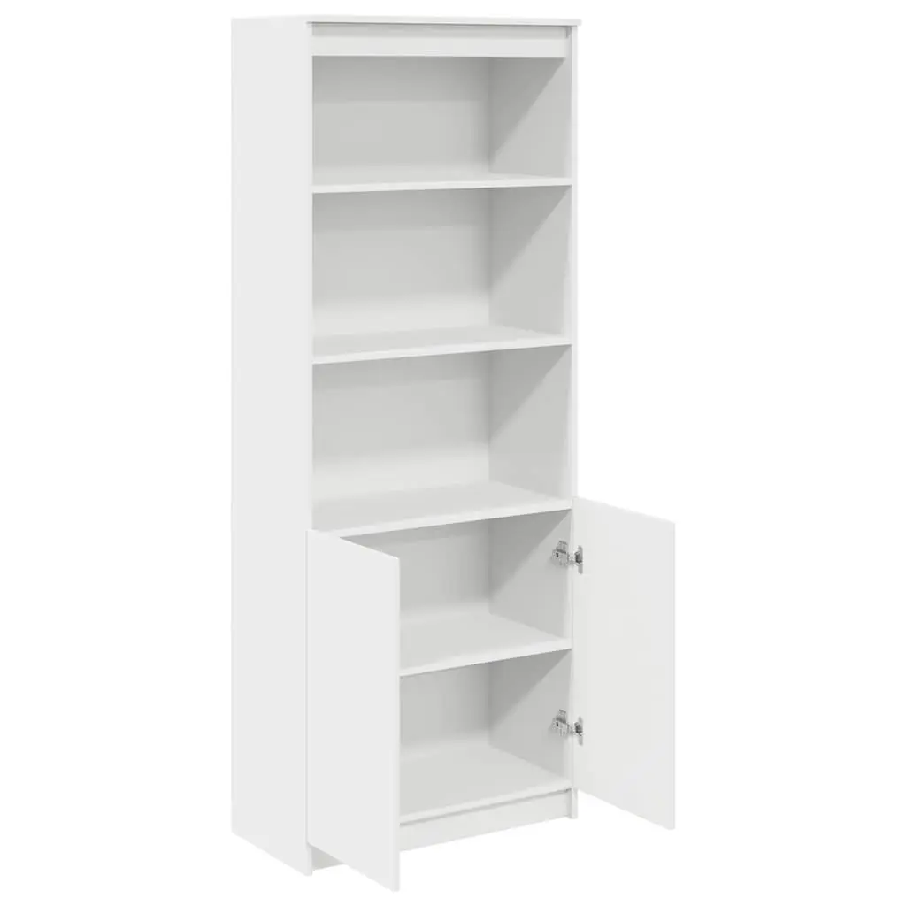 Highboard White Storage Cabinet 70x35x180 cm