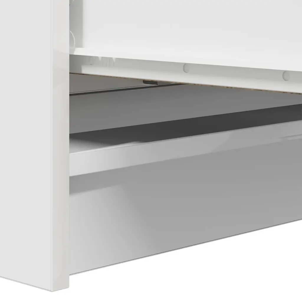 White Sideboard 80x35x99 cm Storage Cabinet