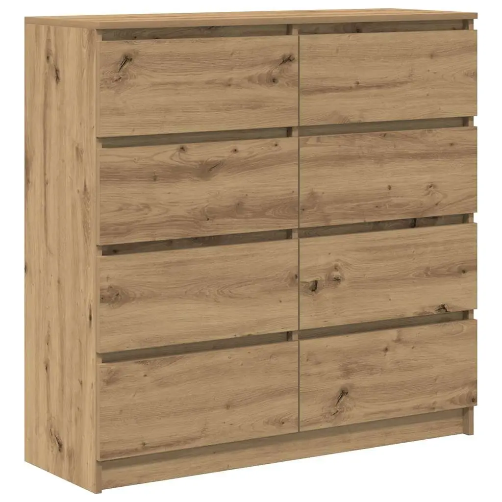 Brown Engineered Wood Sideboard Buffet 100x35x99cm