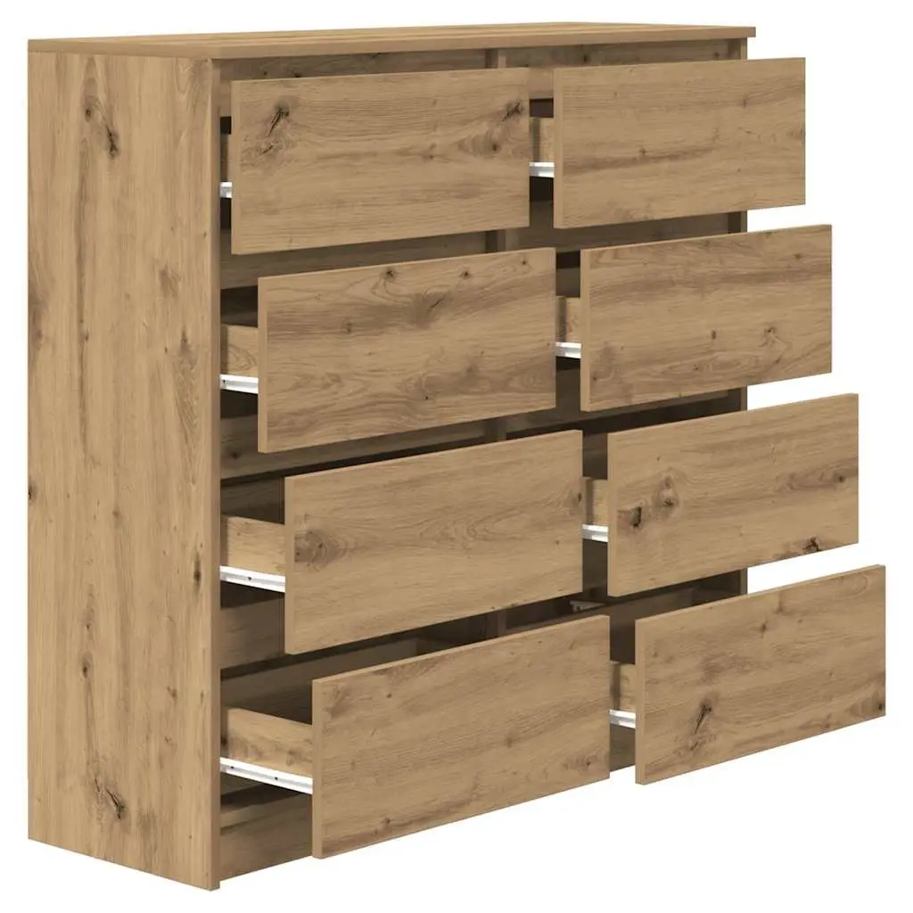 Brown Engineered Wood Sideboard Buffet 100x35x99cm