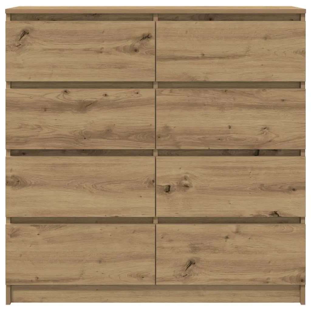 Brown Engineered Wood Sideboard Buffet 100x35x99cm