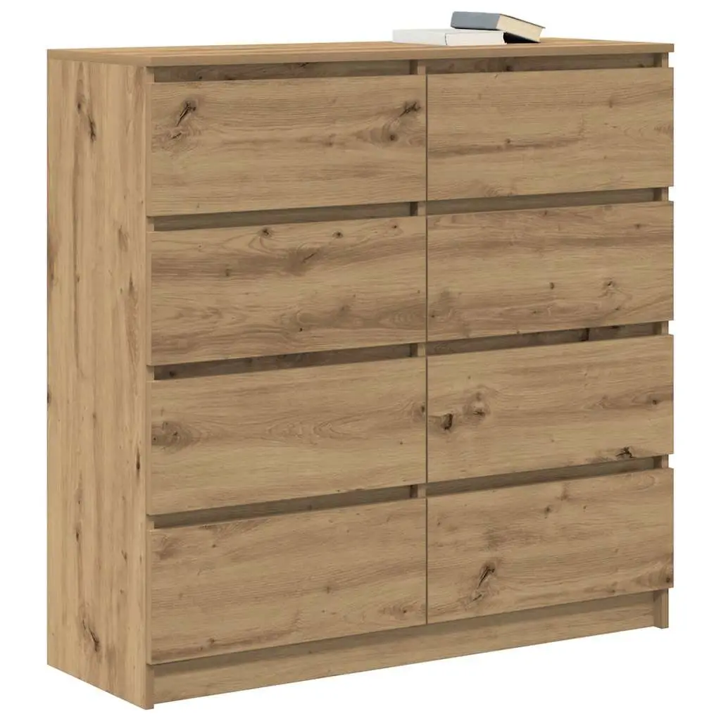 Brown Engineered Wood Sideboard Buffet 100x35x99cm