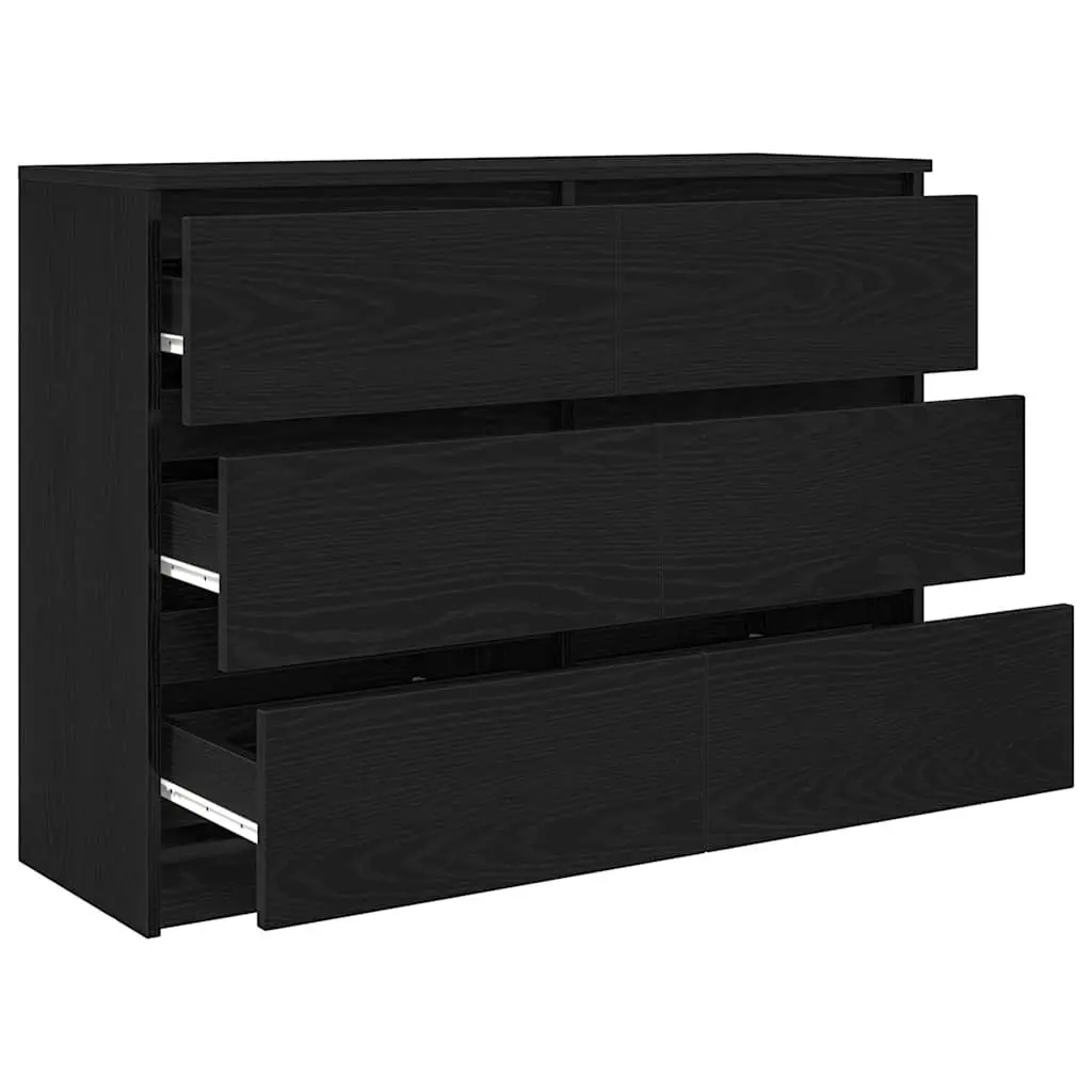 Black Sideboard Buffet Cabinet 100x35x76cm