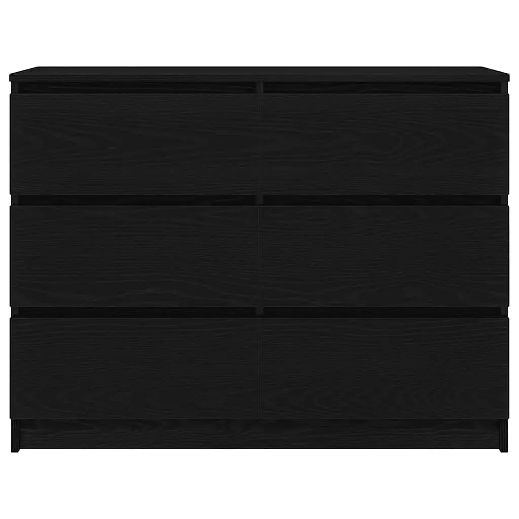 Black Sideboard Buffet Cabinet 100x35x76cm