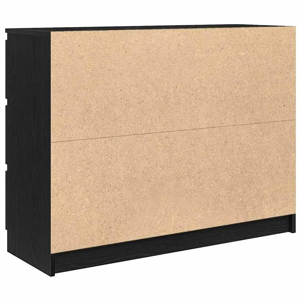 Black Sideboard Buffet Cabinet 100x35x76cm