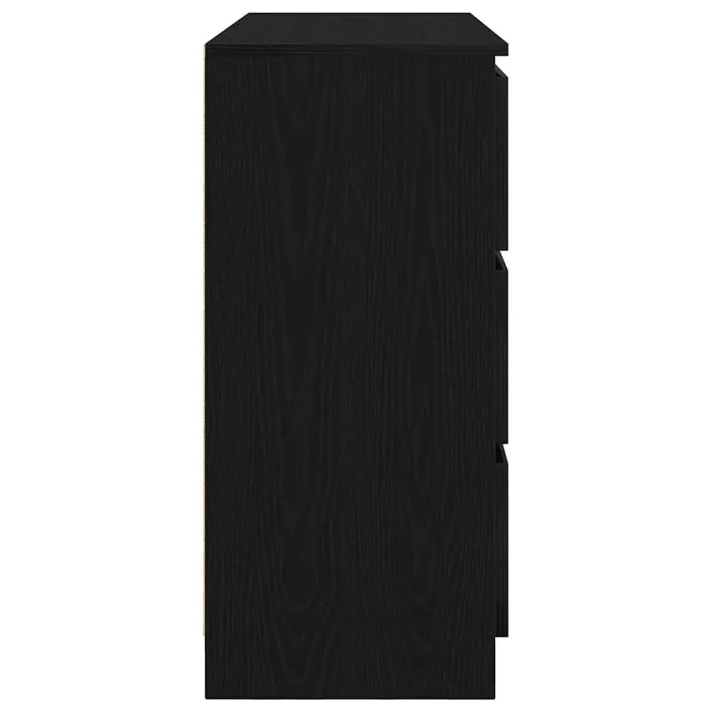 Black Sideboard Buffet Cabinet 100x35x76cm
