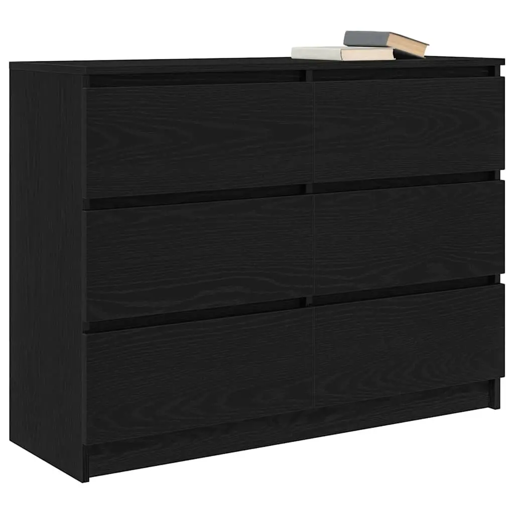Black Sideboard Buffet Cabinet 100x35x76cm