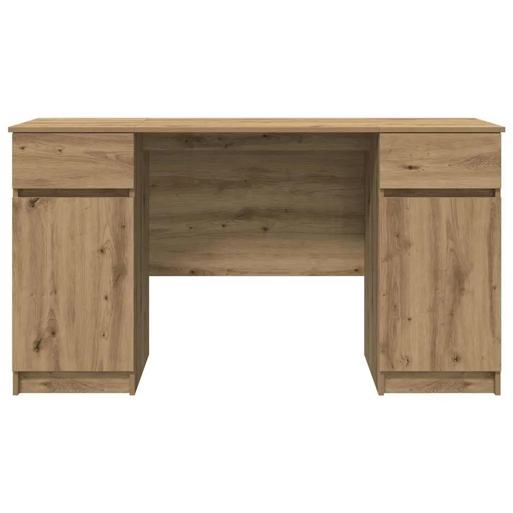 Writing Desk Engineered Wood 140 x 49 x 76 cm Brown