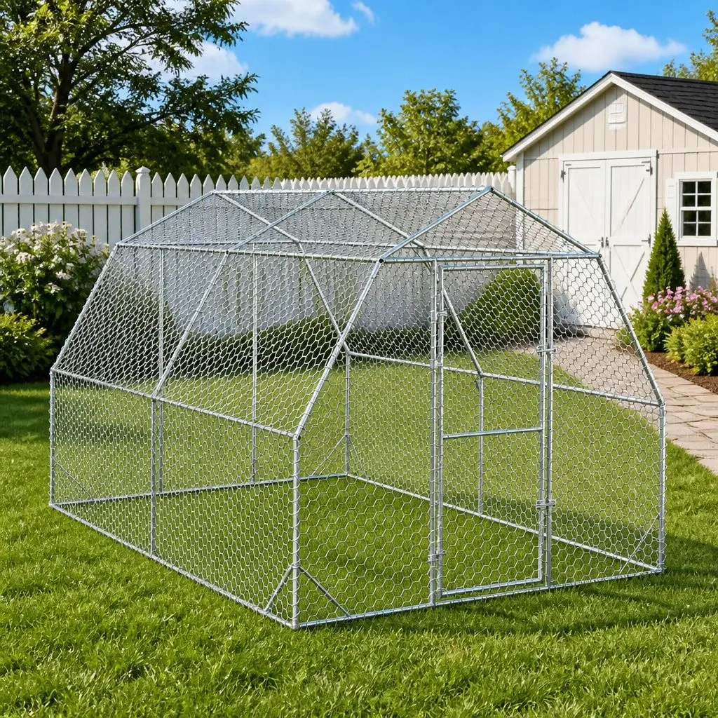 Walk-in Chicken Run with Galvanised Steel Frame
