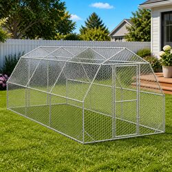Durable Galvanised Steel Chicken Run 2.5x6x2.25m