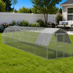 Durable Chicken Run with Roof for Outdoor Space