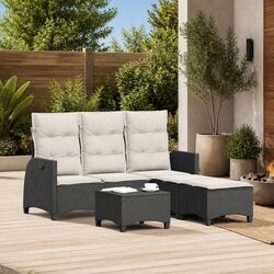 Premium 3-Piece L-Shaped Garden Sofa Set with Cushions