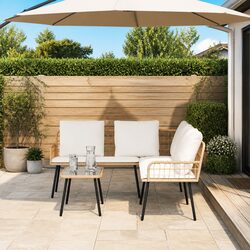 Stylish Brown Rattan Outdoor Garden Sofa Set