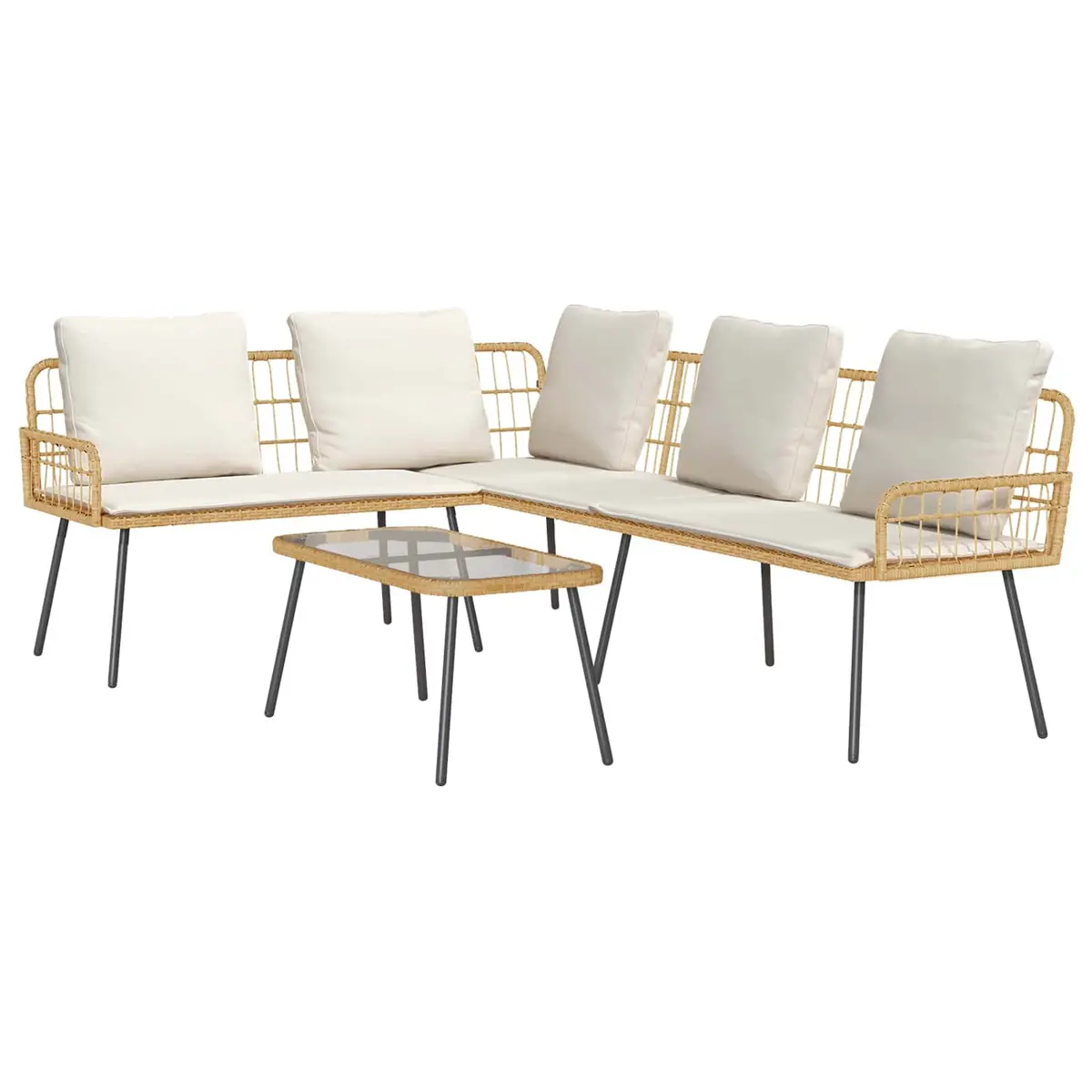 Brown Rattan Outdoor Garden Sofa Set
