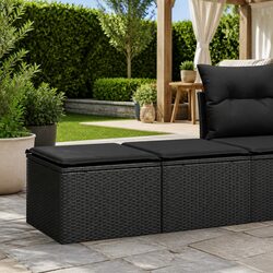 Durable Black Garden Sofa Set for Outdoor Relaxation