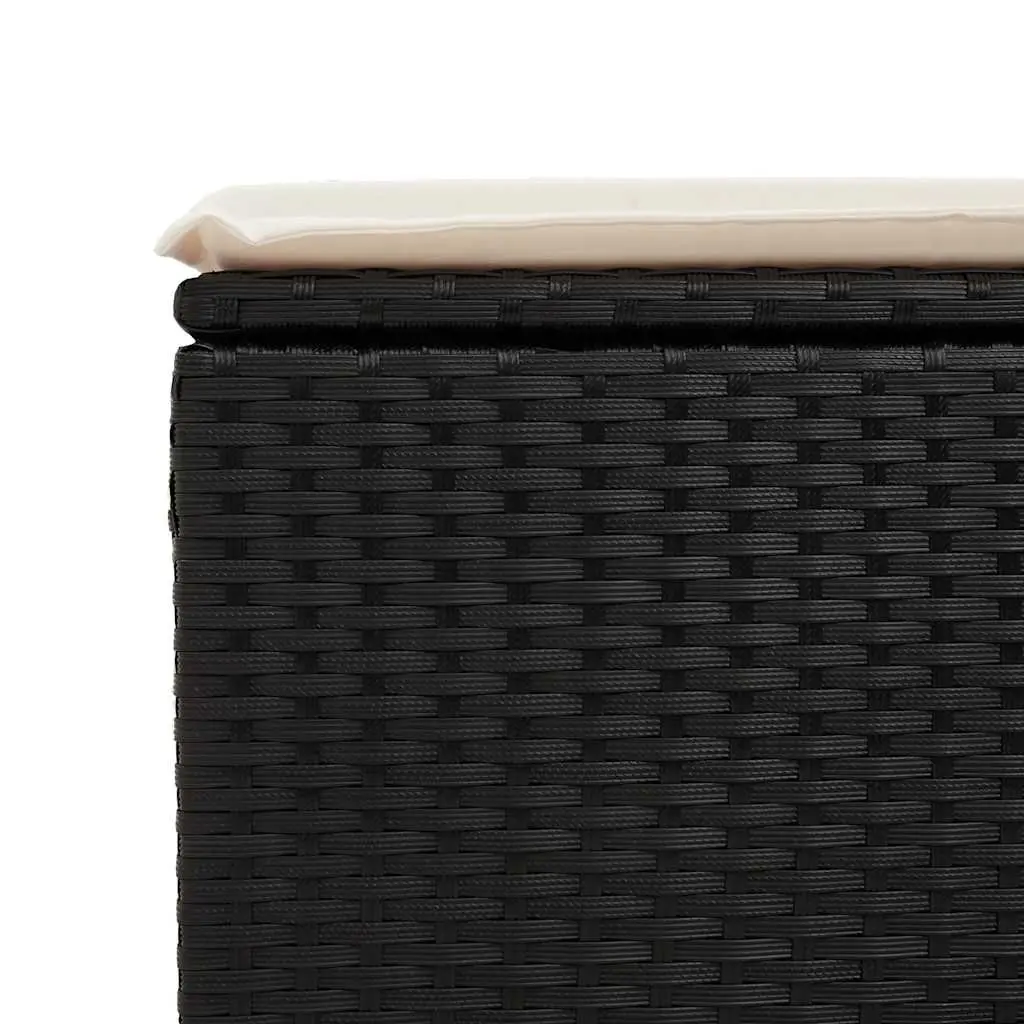Outdoor Garden Sofa Set PE Rattan 2 Piece Black
