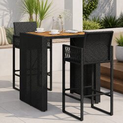 Durable 3 Piece Garden Bar Set for Outdoor Spaces
