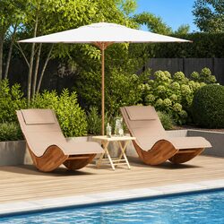 Premium Sun Lounger Set with Cushions for Outdoors