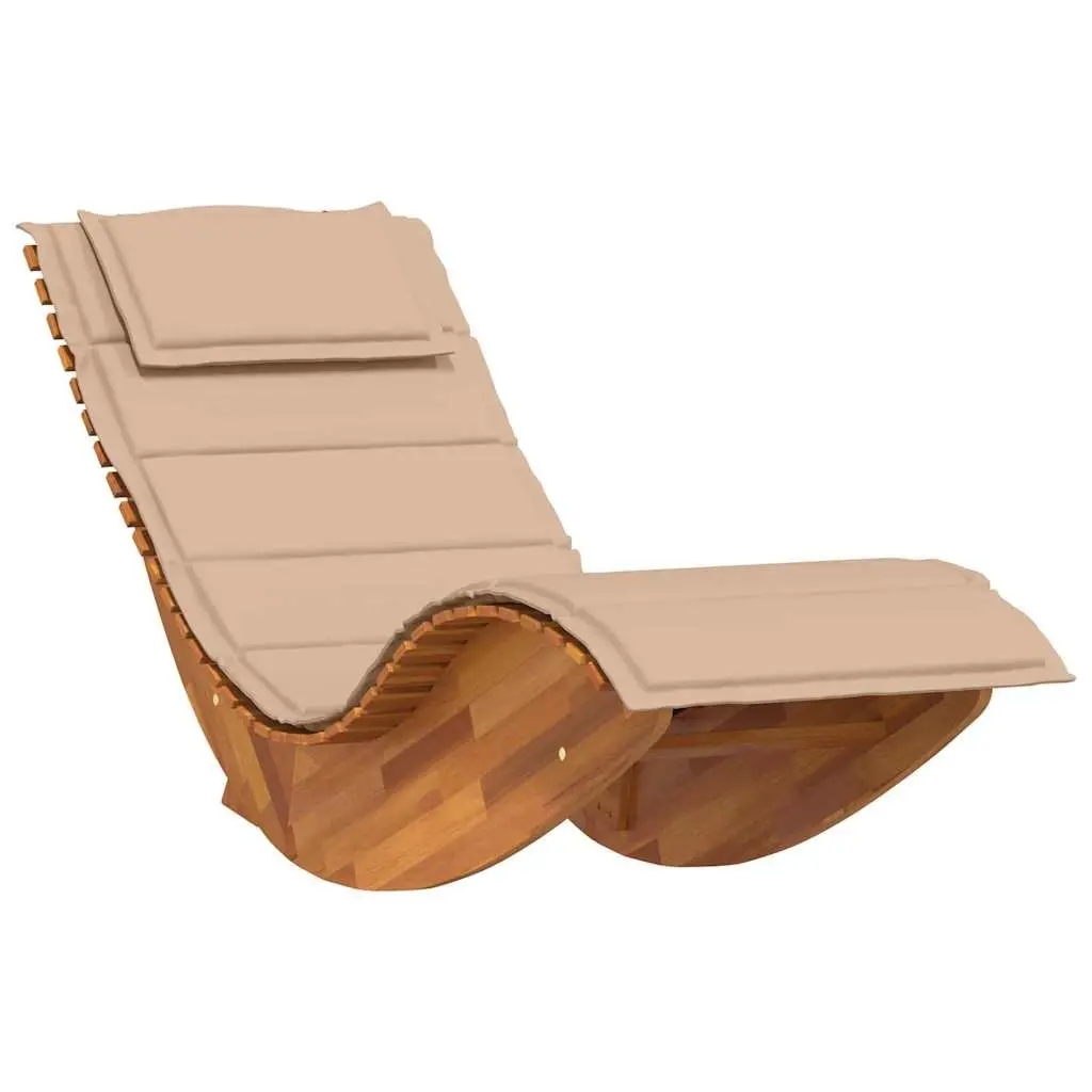 Sun Loungers Solid Acacia Wood Outdoor Brown 2 pcs