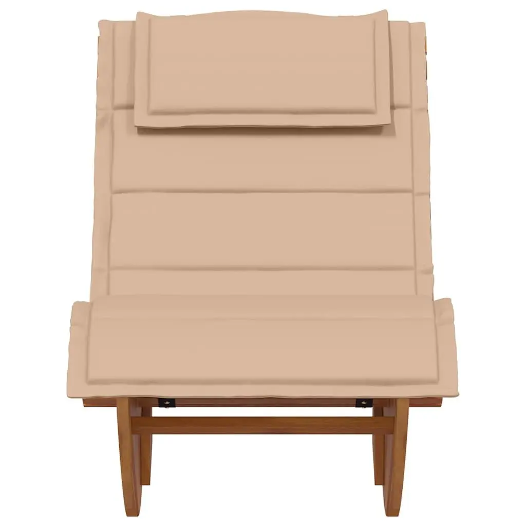 Sun Loungers Solid Acacia Wood Outdoor Brown 2 pcs