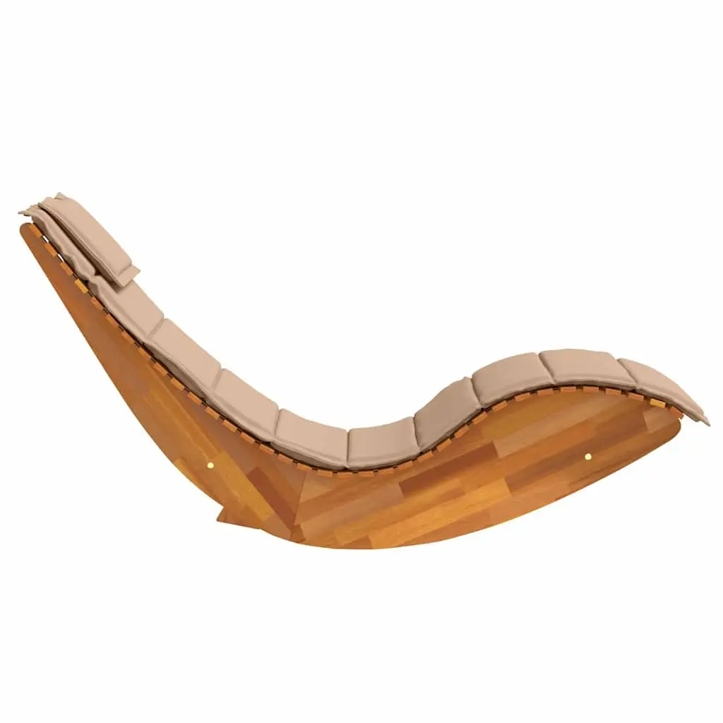Sun Loungers Solid Acacia Wood Outdoor Brown 2 pcs