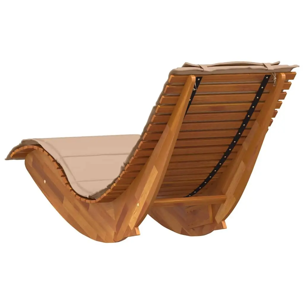 Sun Loungers Solid Acacia Wood Outdoor Brown 2 pcs