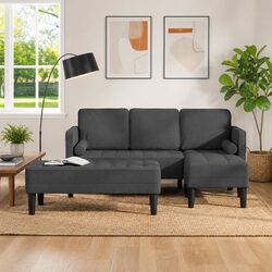 High-Quality Modular Sofa Set 2 Pieces in Grey