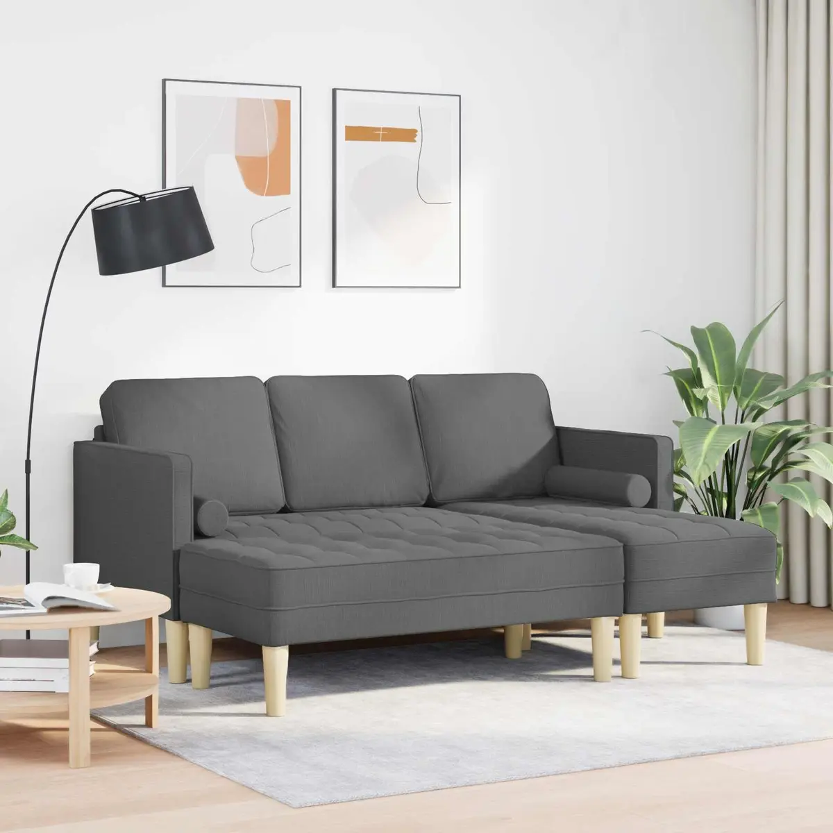 Modular Sofa Set 2 Pieces in Grey