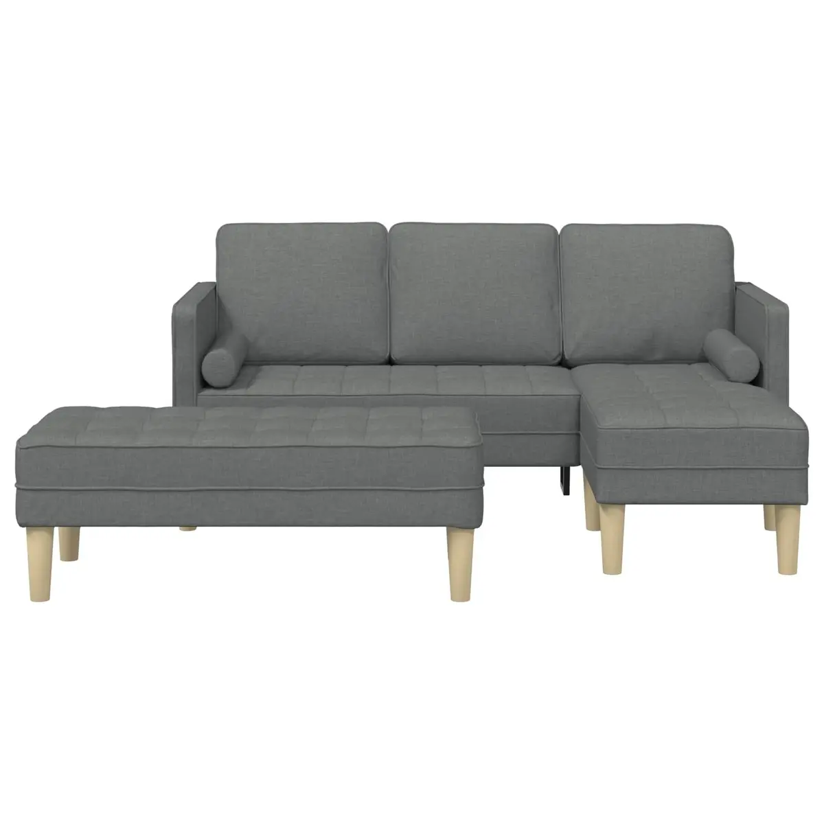 Modular Sofa Set 2 Pieces in Grey