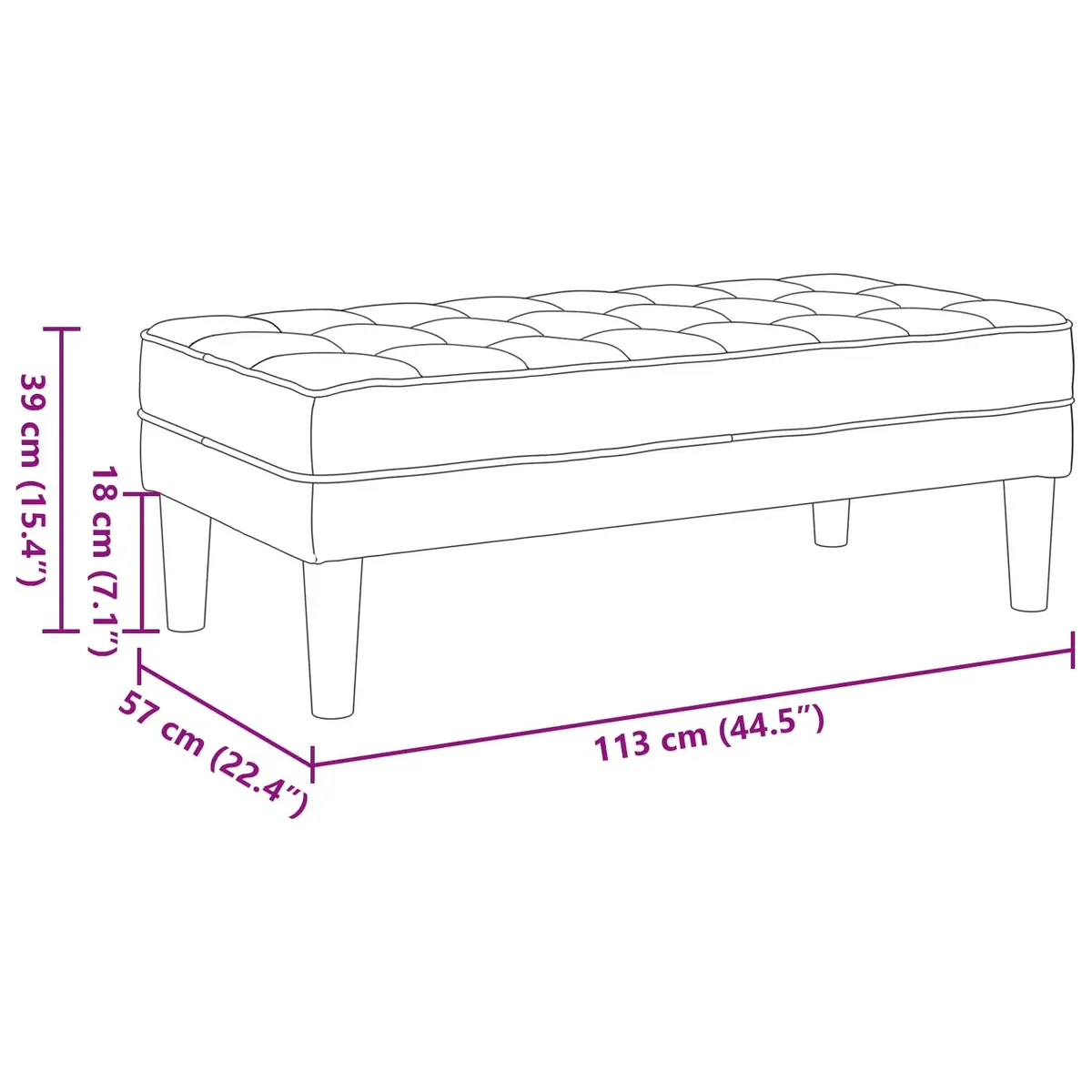 Black Modular Sofa Set 2 Pieces Polyester